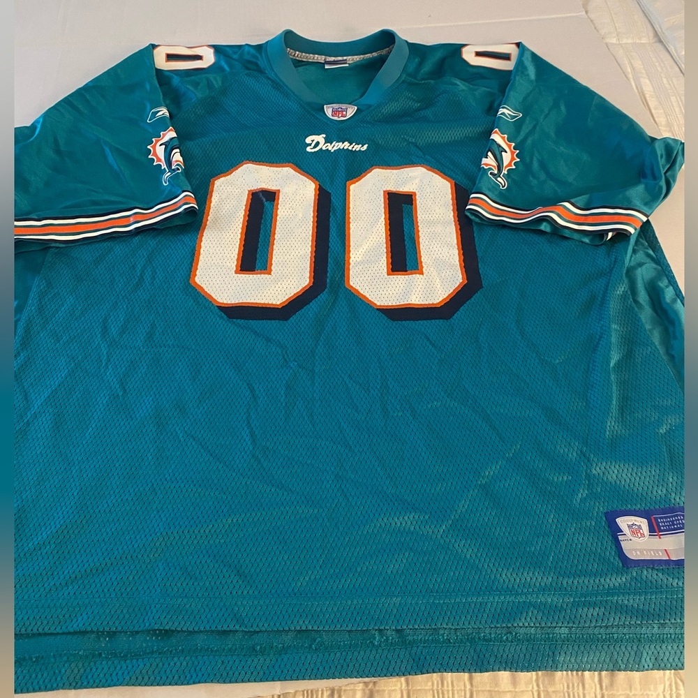Miami Dolphins Jersey Teal Reebok Jersey #00 Fraser Size XL Uniform